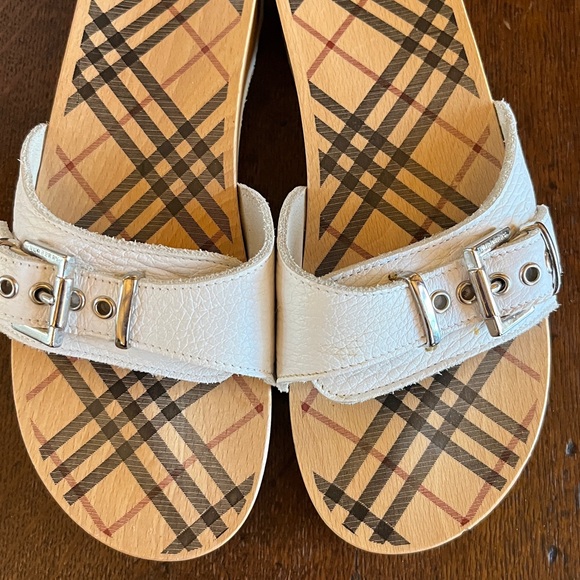 Burberry by Dr. Scholl’s women’s size EU39, US 8 sandals, wood platform, white - Picture 2 of 9
